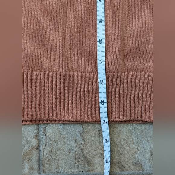 J.Crew Sienna Brown V-neck Button Henley Cashmere Sweater - Picture 9 of 9